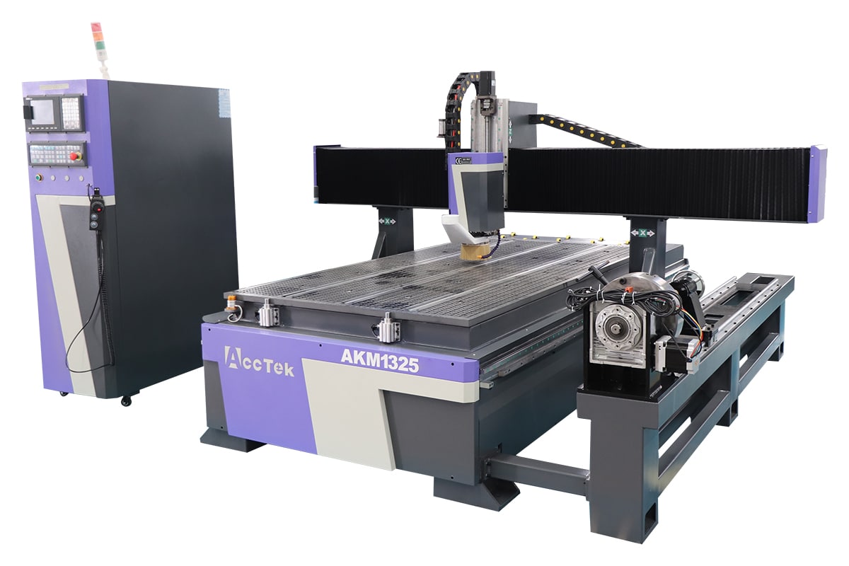 Economic 1325 Rotary Axis CNC Router for Cylindrical Workpiece