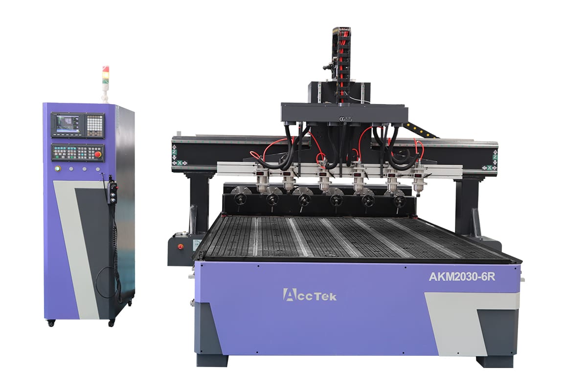 Industrial 4 Head 2030 CNC Router With Rotary Axis